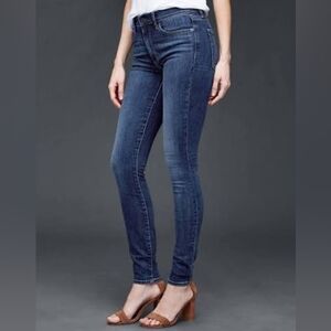 GAP 1969 Always Skinny jeans womens low rise denim dark blue stretch cotton 24 R